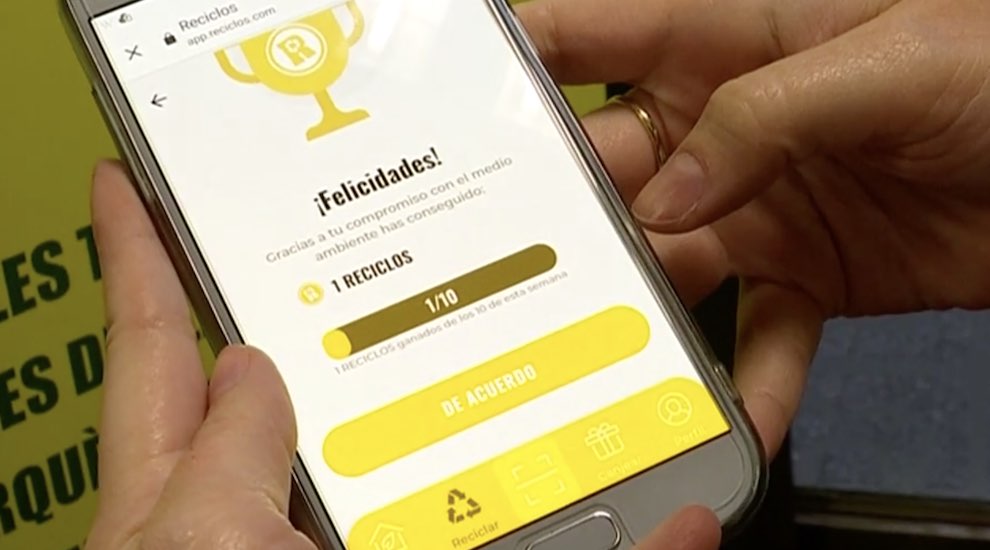 DIe App, mit der man mit dem recyclen von Plastik Punkte sammeln kann