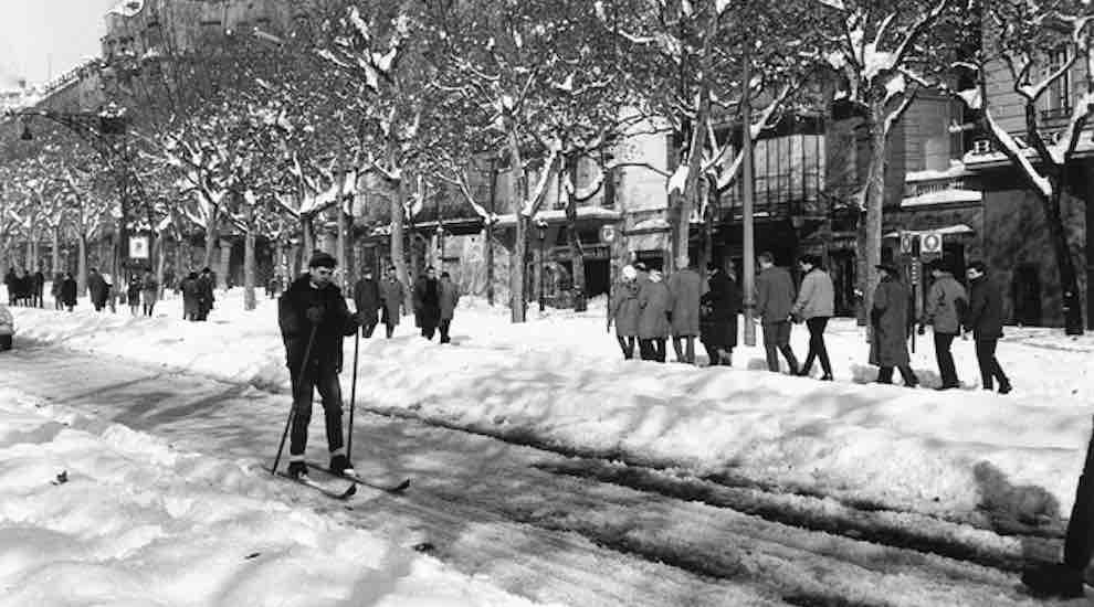Stadtgeschichte, Barcelona, Katalonien, Schneefall