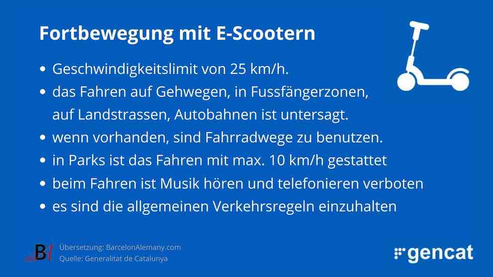 E-Scooter, Strassenverkehr, Katalonien, Barcelona, Roller, E-Roller, neue Verkehrsregeln