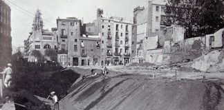 Bau der Via Laietana
